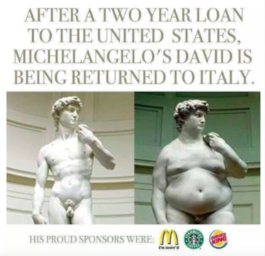 il Michelangelo obeso di Luca Stella
